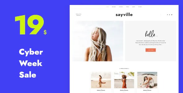 Sayville WordPress Blog Theme