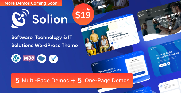 Solion Theme GPL  - Technology - IT Solutions WordPress Website