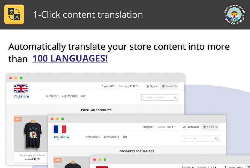 Translate content module - Free and unlimited translation