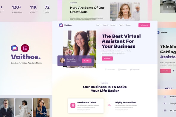 Voithos | Personal Virtual Assistant Elementor Template Kit