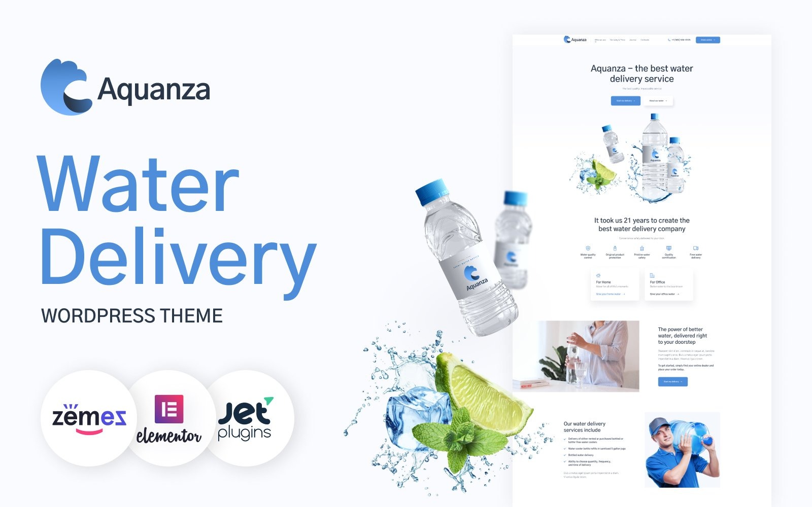Aquanza - Water Delivery WordPress Theme TM