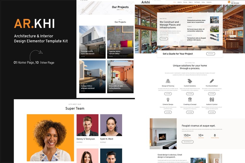 Arkhi Architecture - Interior Design Elementor Template Kit