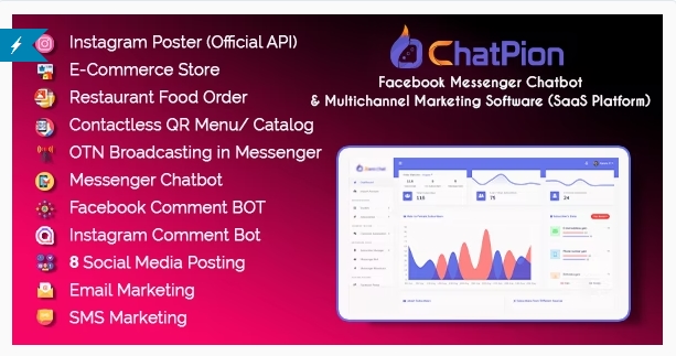 ChatPion + Addons - marketing bot for Facebook