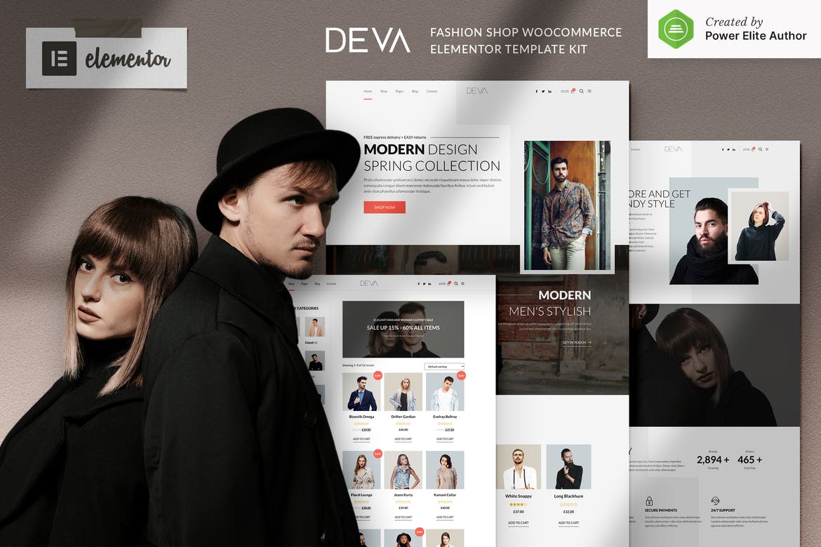 DEVA - Fashion Store WooCommerce Elementor Template Kit
