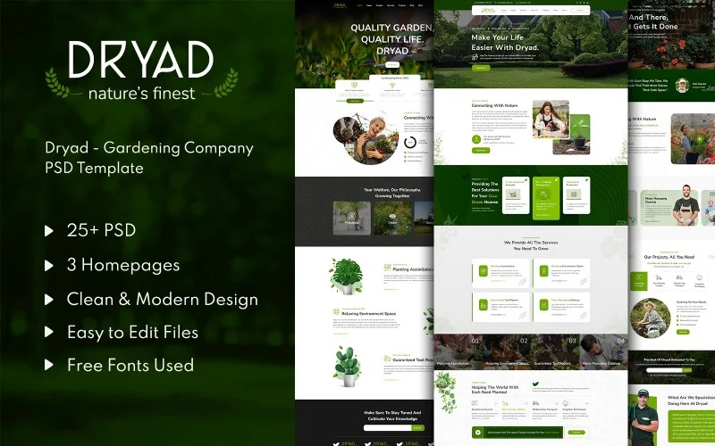 Dryad - Gardening Company WordPress Theme TM