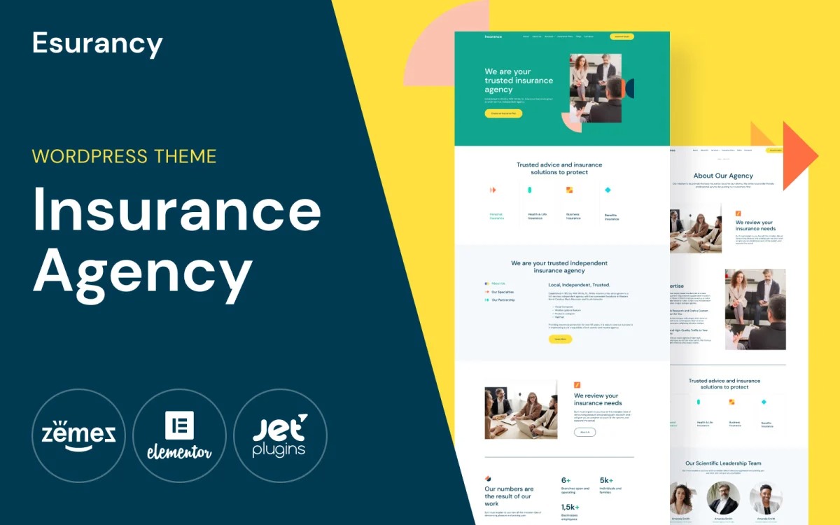 Esurancy - Insurance Agency Services WordPress Theme TM
