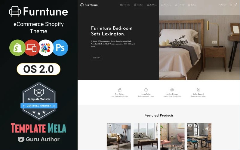 Furntune - Home Decor Store Shopify Theme Template Monster