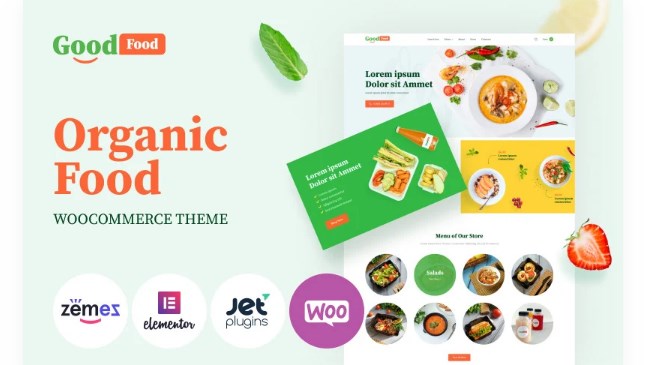 GoodFood - Stylish Organic Food Template WooCommerce Theme Template Monster