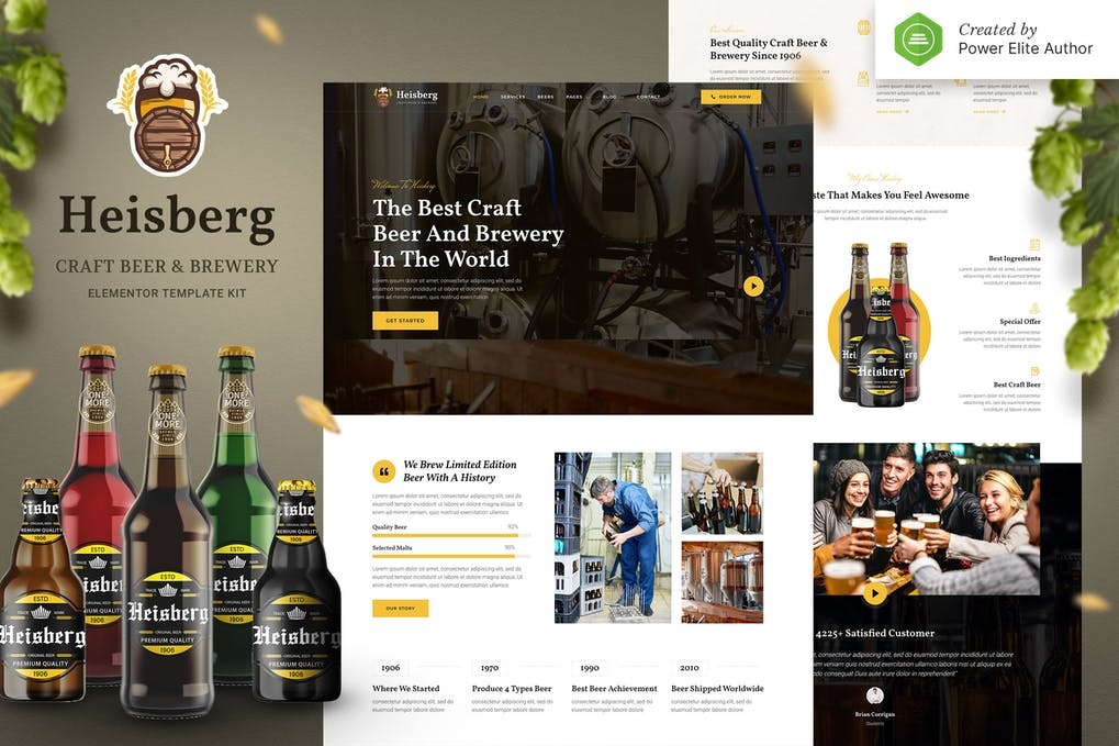 Heisberg - Craft Beer - Brewery Elementor Template Kit