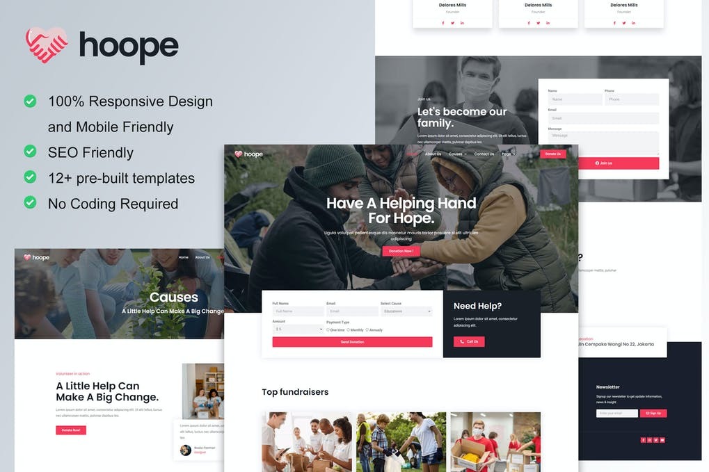 Hoope - Charity - Donation Elementor Template Kit