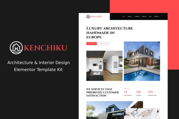 Kenchiku - Architecture - Interior Design Elementor Template Kit