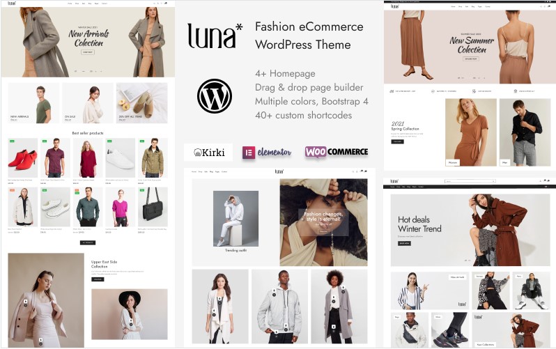 Luna - Fashion eCommerce WordPress Theme Template Monster