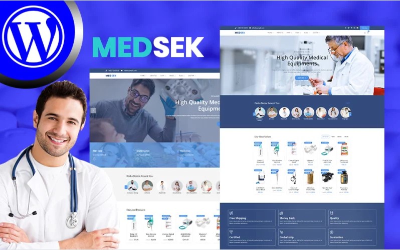 Medsek Medical Equipment Res-seller WooCommerce Theme Template Monster
