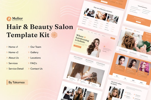Melier | Hair - Beauty Salon Elementor Template Kit