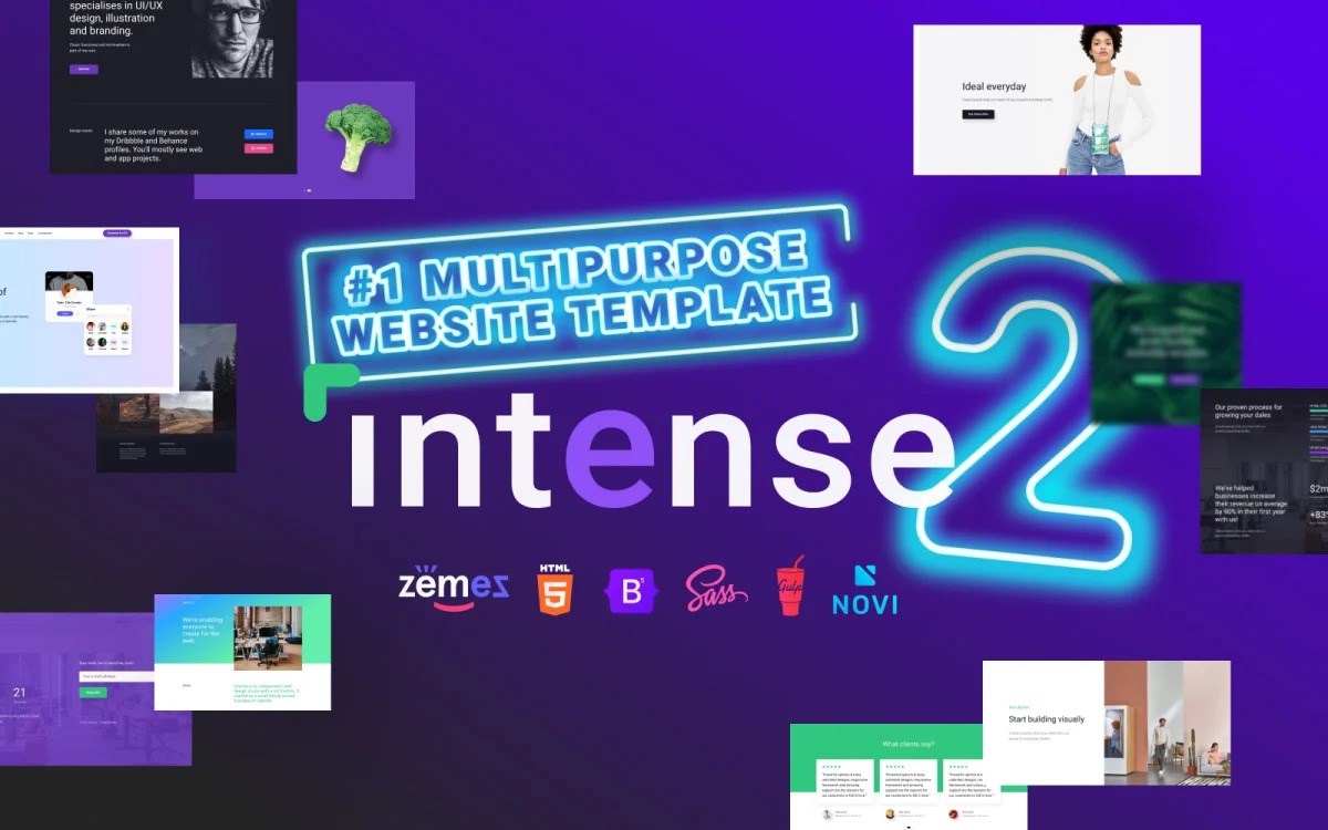 Multipurpose Intense - #1 HTML Bootstrap Website Template Template Monster