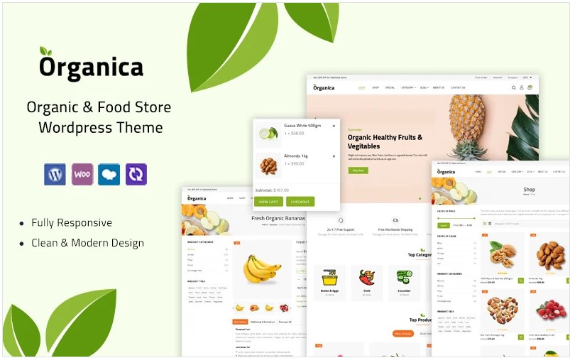 Organica - Food - Grocery Store WooCommerce Theme Template Monster