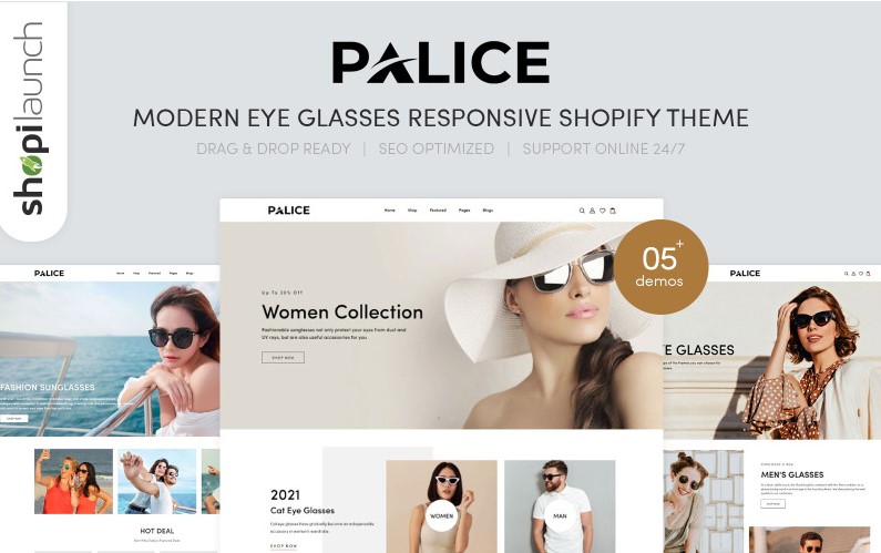 Palice - Modern Glasses Responsive Shopify Theme Template Monster