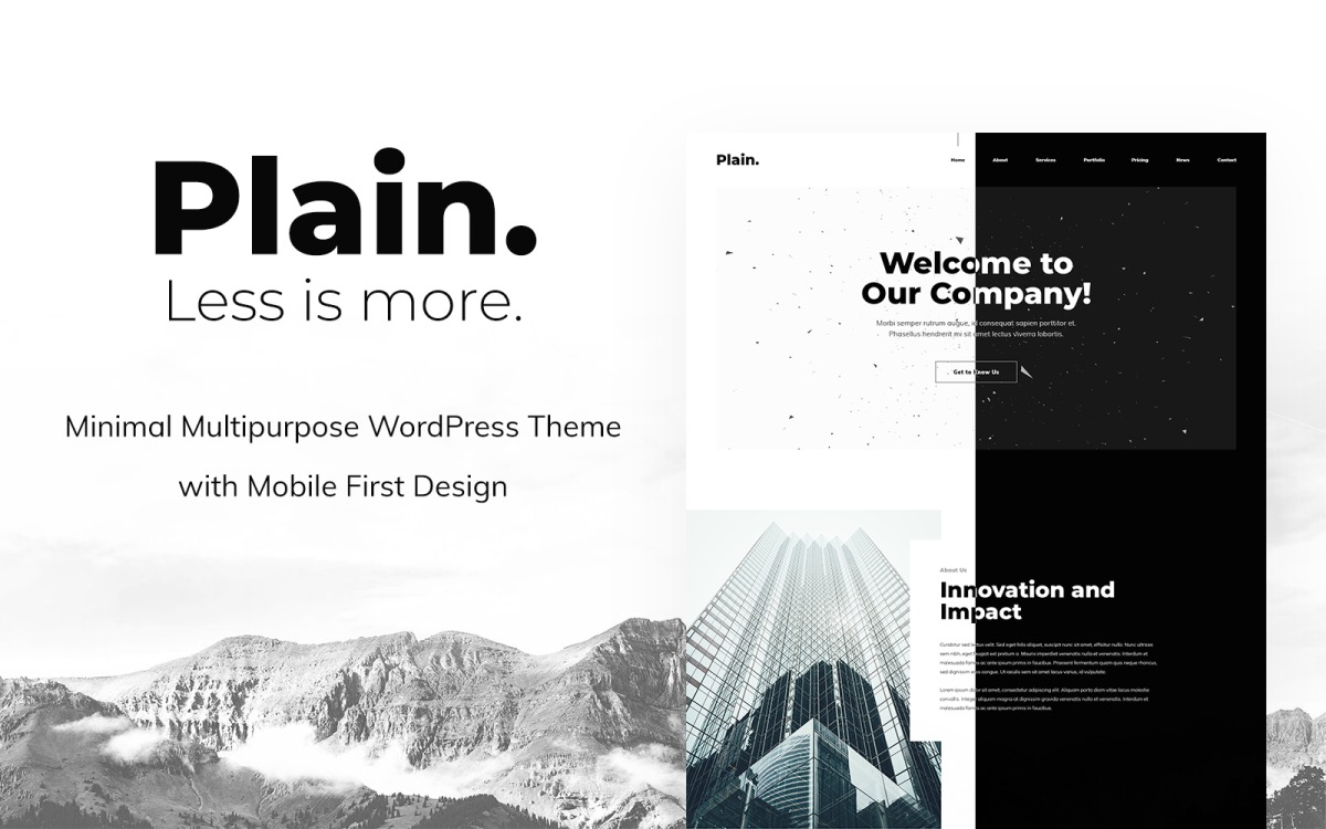 Plain - Minimal Multipurpose WordPress Theme TM