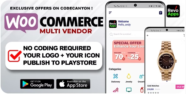 Revo Apps Multi Vendor - Flutter Marketplace E-Commerce Full App Android iOS