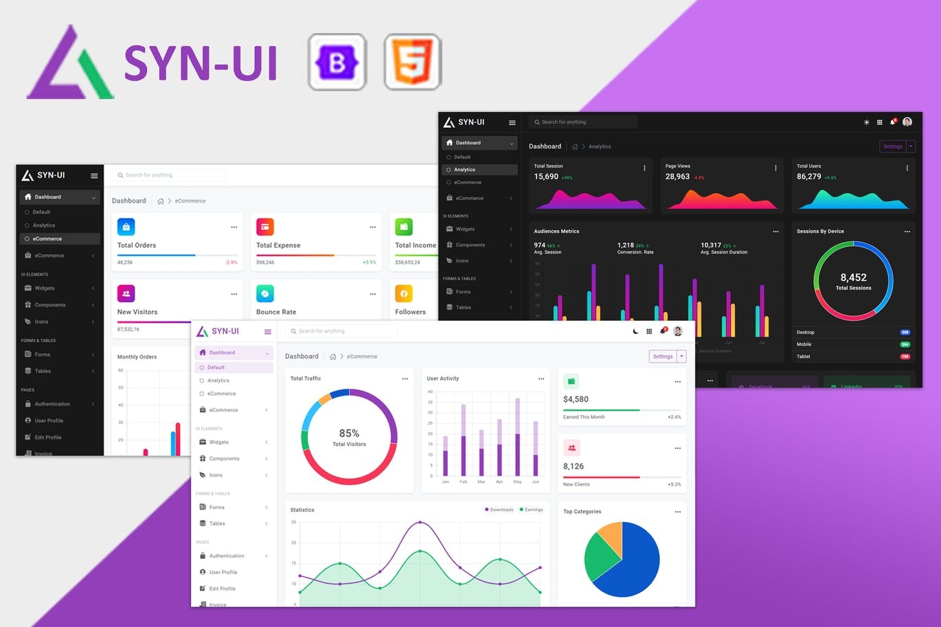 SYN-UI - Bootstrap Admin Template Dec