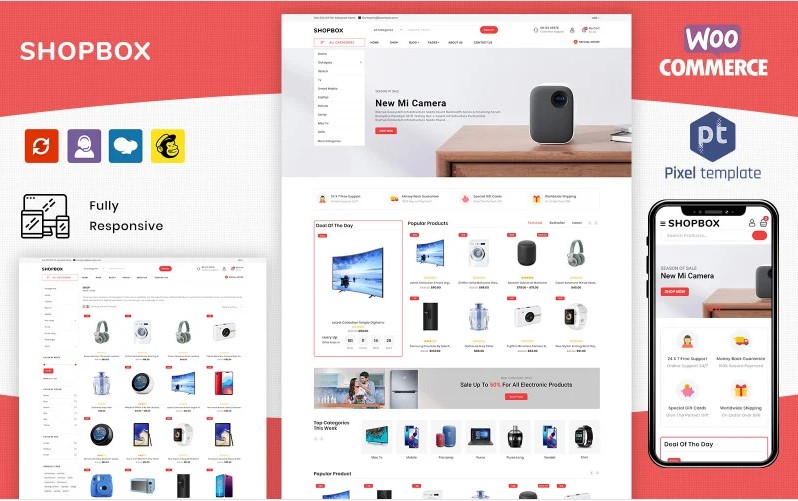 Shopbox - Electronics - Gadgets eCommerce WordPress Templates Template Monster