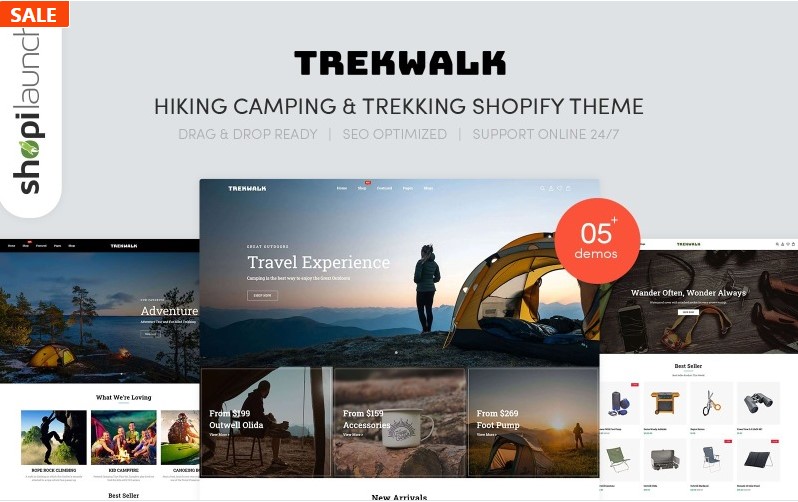 Trekwalk - Hiking Camping - Hiking Shopify Theme Template Monster