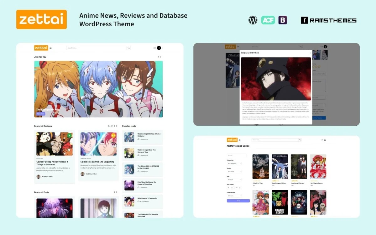 ZETTAI - Free Anime WordPress Theme TM