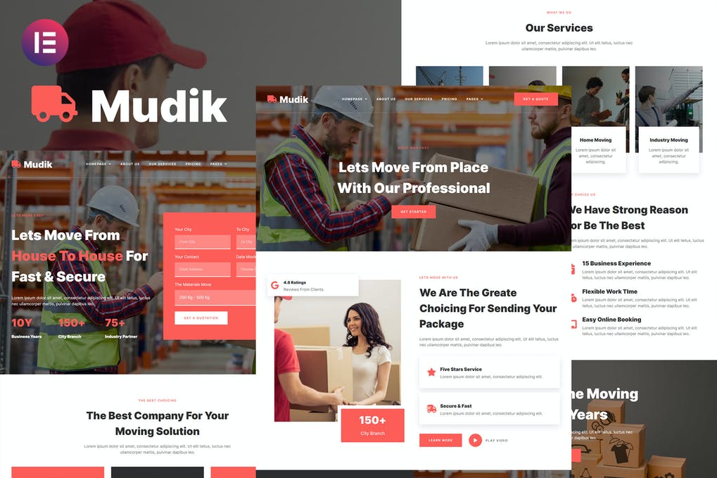 Mudik - Moving - Transportation Services Elementor Template Kit