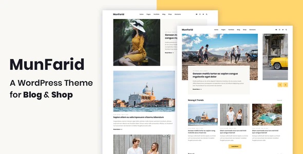 Munfarid- A WordPress Theme For Blog - Shop