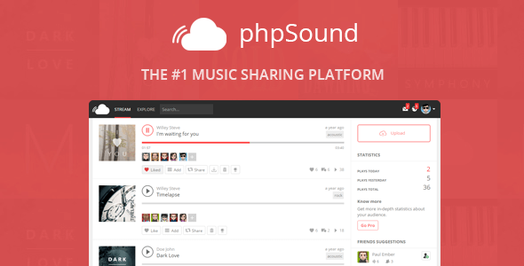 PHPsound Music Sharing Php Script