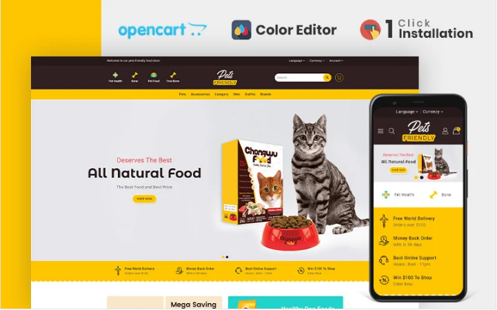 Pets Friendly Pet Store Opencart Theme