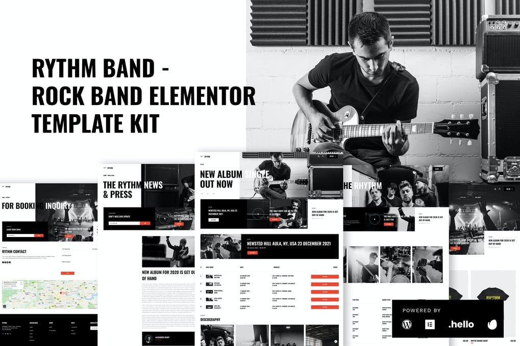 Rythm - Rock Band Elementor Template Kit