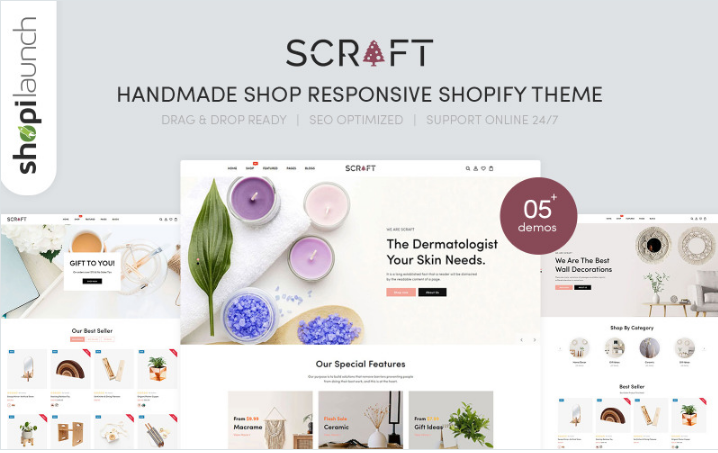 Scraft - Handmade Shop Responsive Shopify-thema