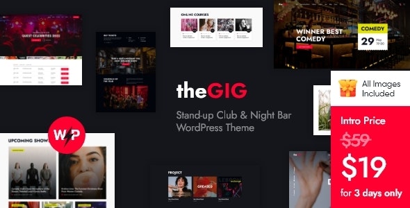 The Gig - Stand-up Club - Night Bar WordPress Theme