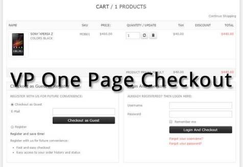 VP One Page Checkout for VirtueMart [Activated]
