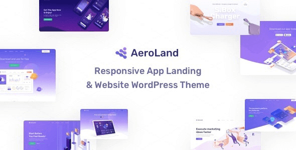 AeroLand - App Landing Software Website WordPress Theme