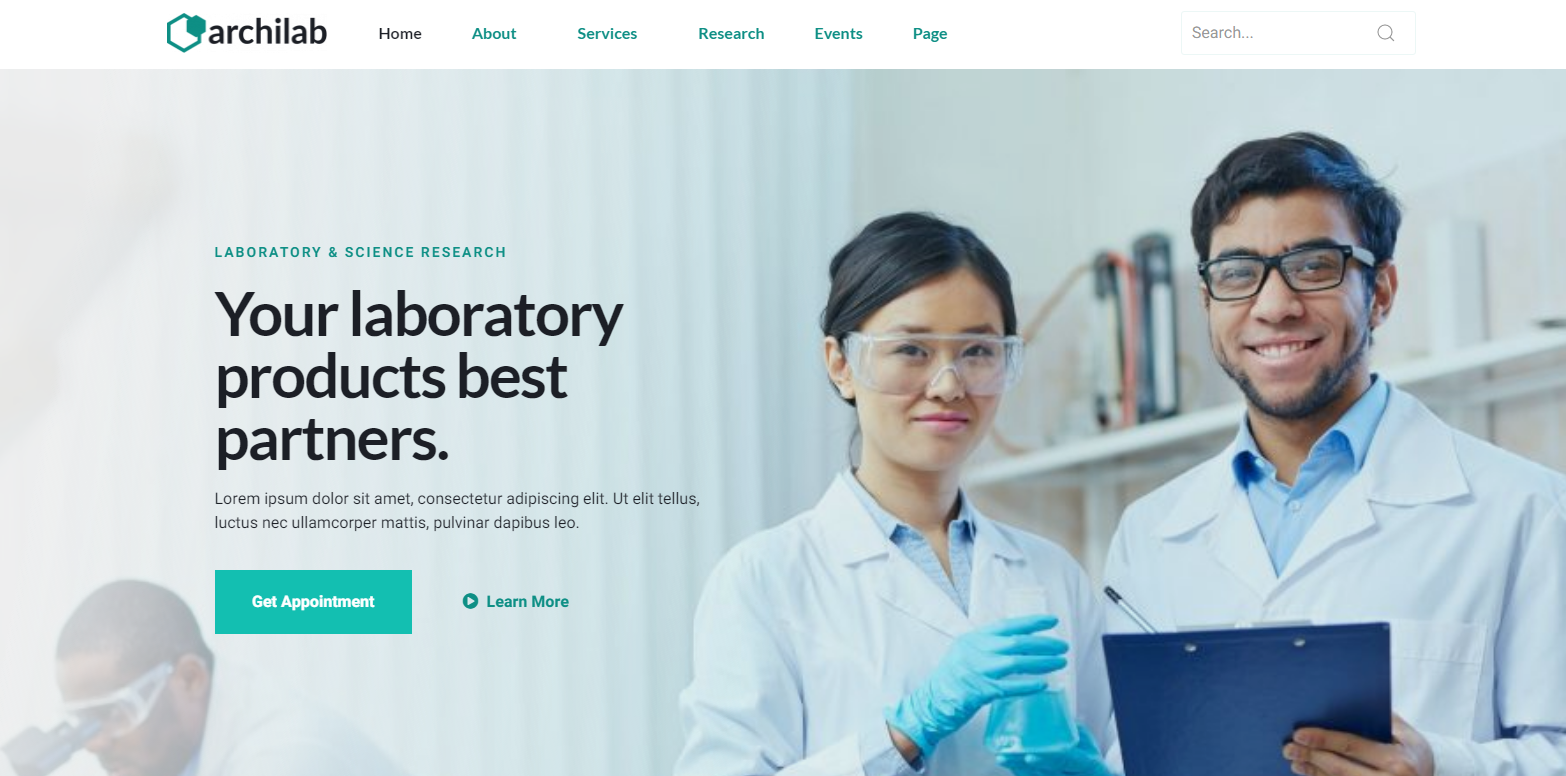 ArchiLab - Research & Laboratory Elementor Template Kit