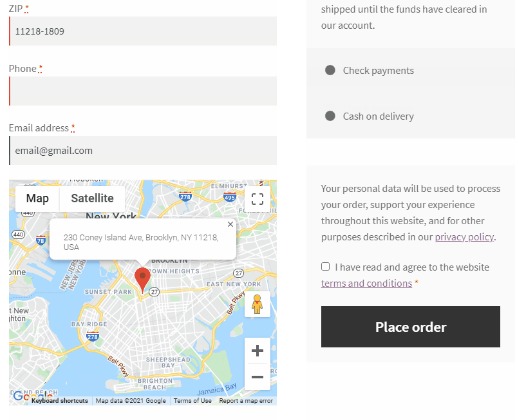 Autocomplete Address and Location Picker for WooCommerce