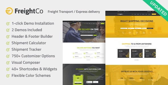 FreightCo Transportation - Warehousing WordPress Theme