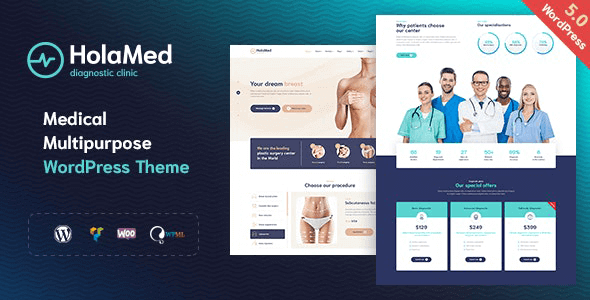 HolaMed - Medical Diagnostic - Plastic Surgery Clinic WordPress Theme