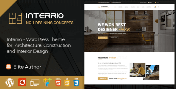Interrio - WordPress Theme for Architecture and Interior Design