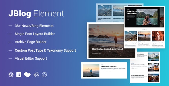 JBlog Elements - Magazine - Blog Add Ons for Elementor - WPBakery Page Builder