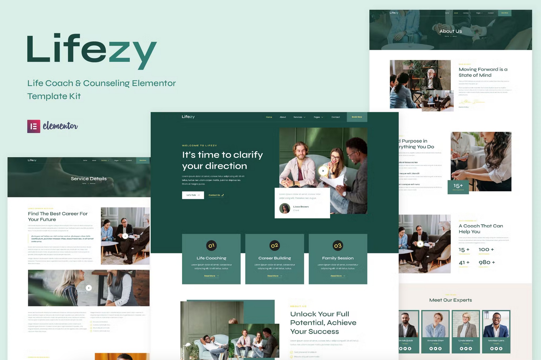 Lifezy - Life Coach - Counseling Elementor Template Kit