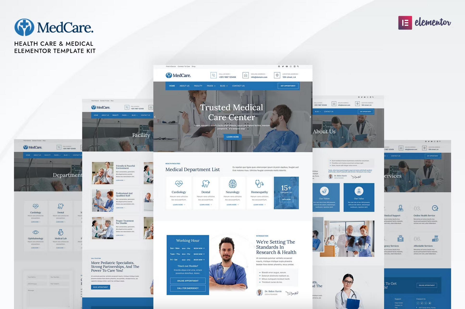 Medcare - Health Care - Medical Elementor Template Kit