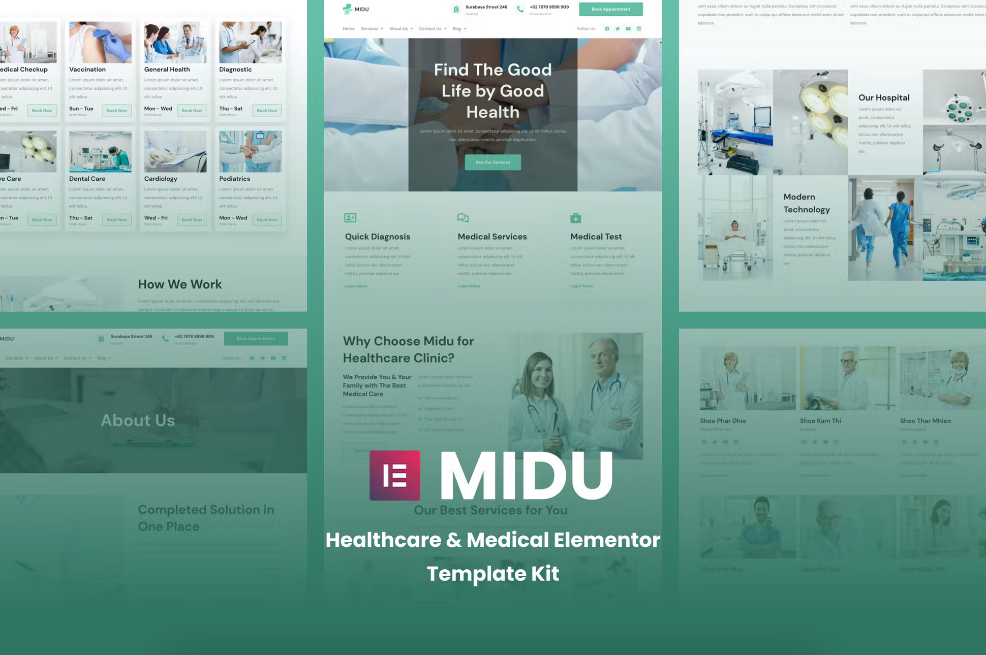 Midu - Healthcare & Medical Elementor Template Kit