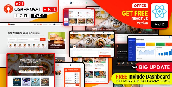 Osahan Eat - Online Food Ordering Website HTML