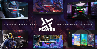 PlayerX- A High-powered Theme for Gaming and eSports