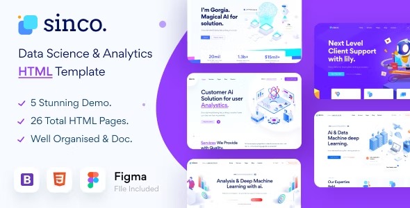 Sinco - Data Science - Analytics HTML Template Feb