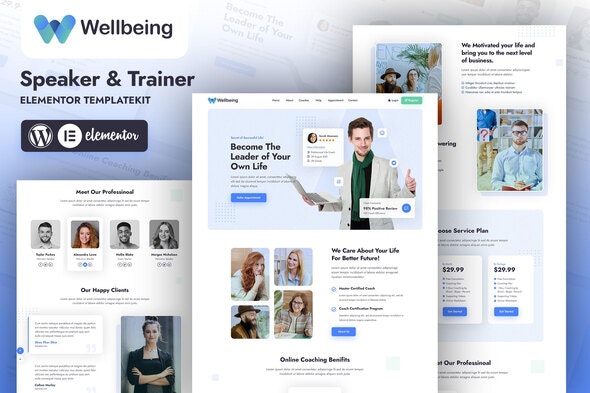 Wellbeing | Speaker & Trainer Elementor Template Kit