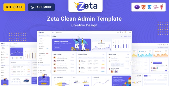 Zeta - Bootstrap HTML Admin - Dashboard Template